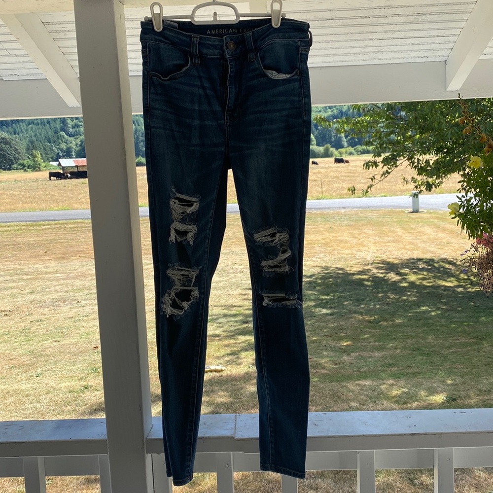 American Eagle Dark wash jeans.